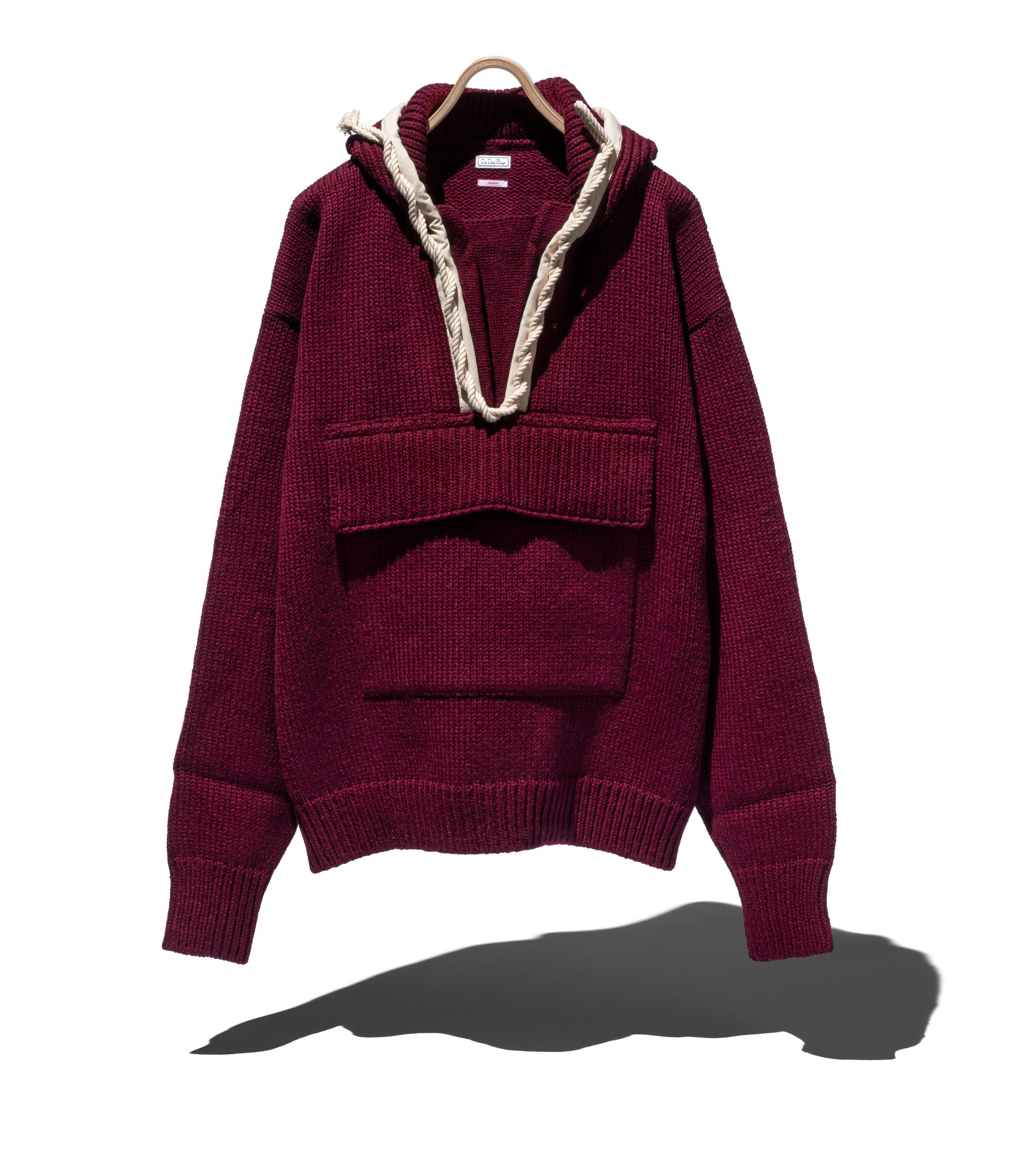 Wool Hoodie Rope Knit