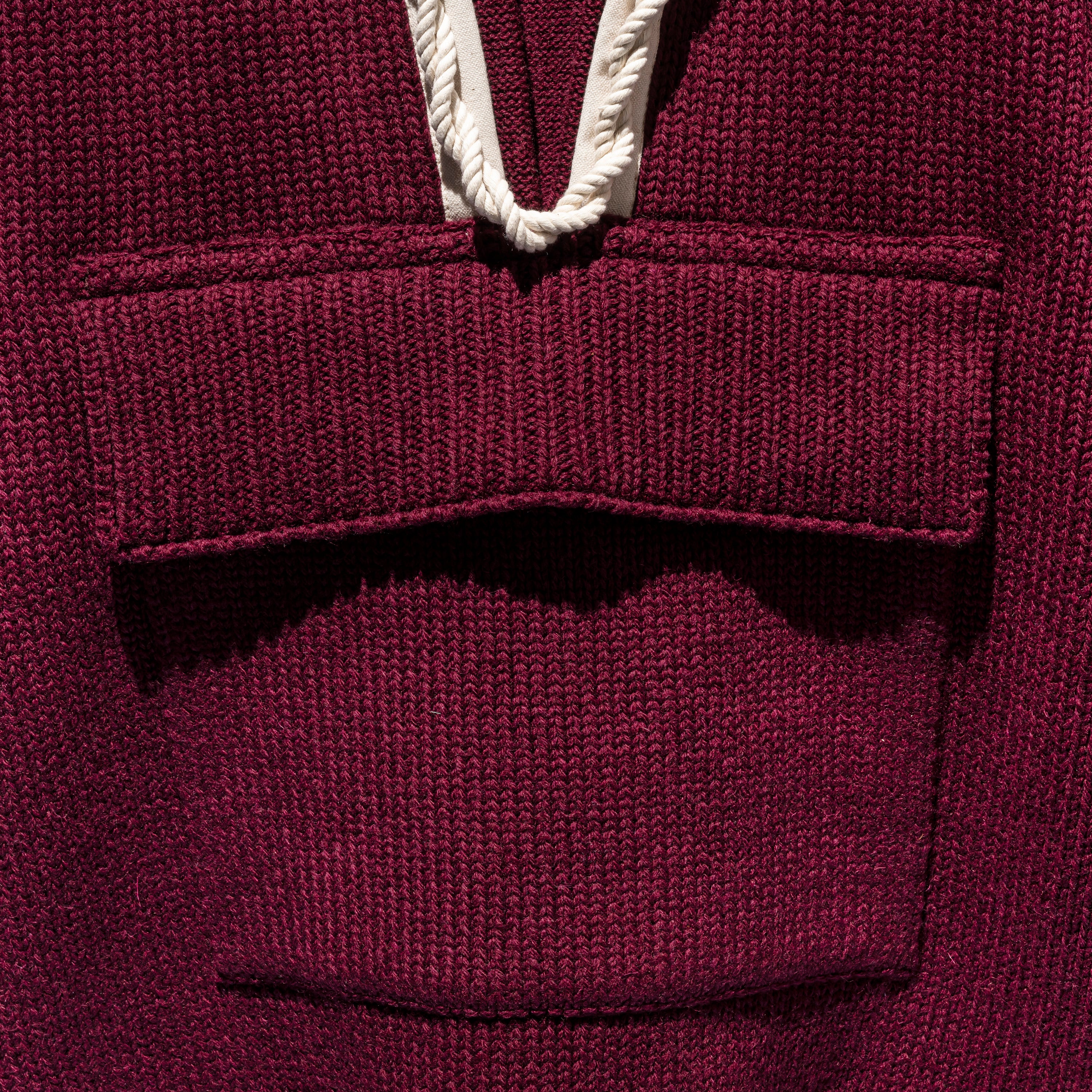 Wool Hoodie Rope Knit