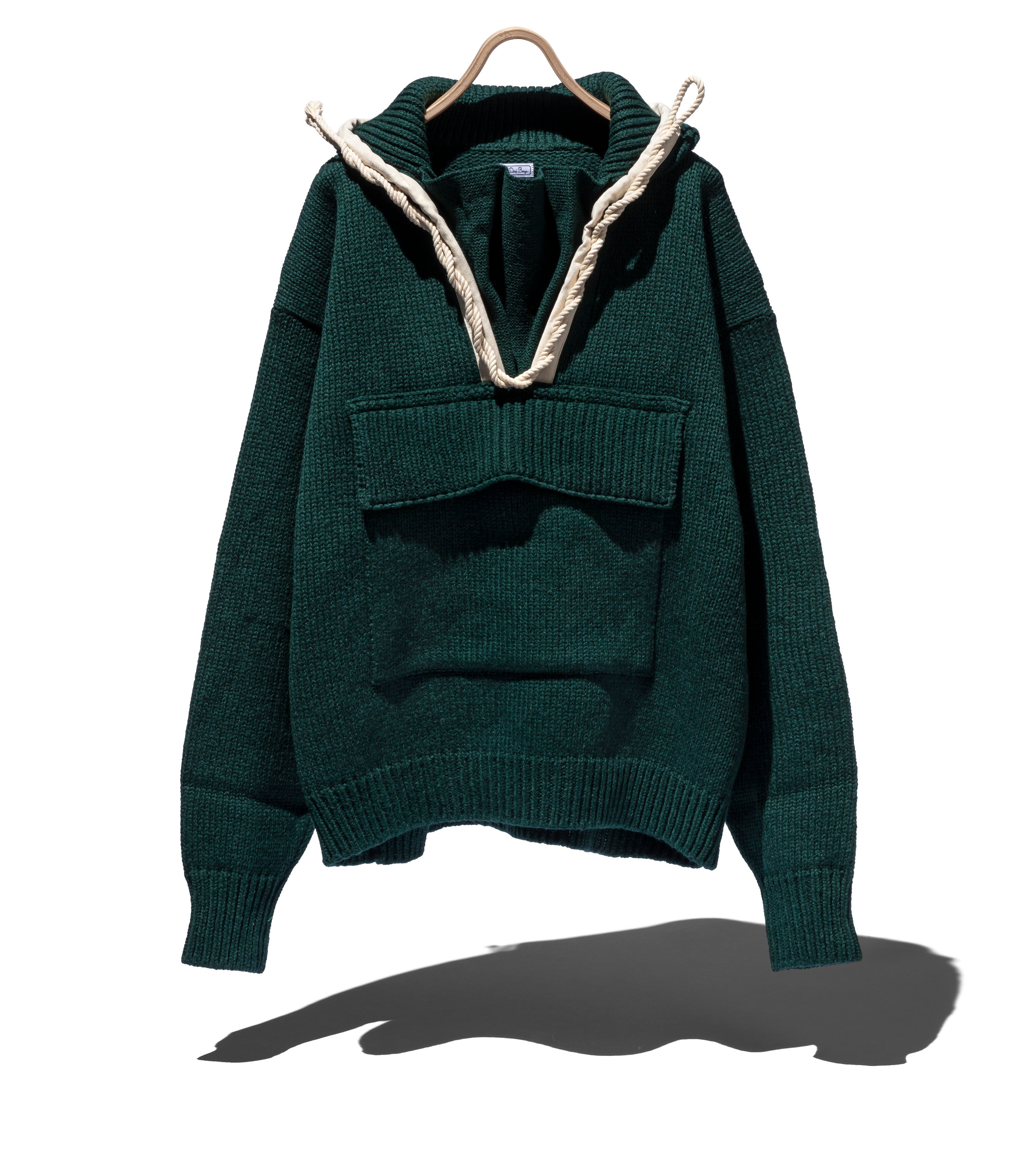 Wool Hoodie Rope Knit