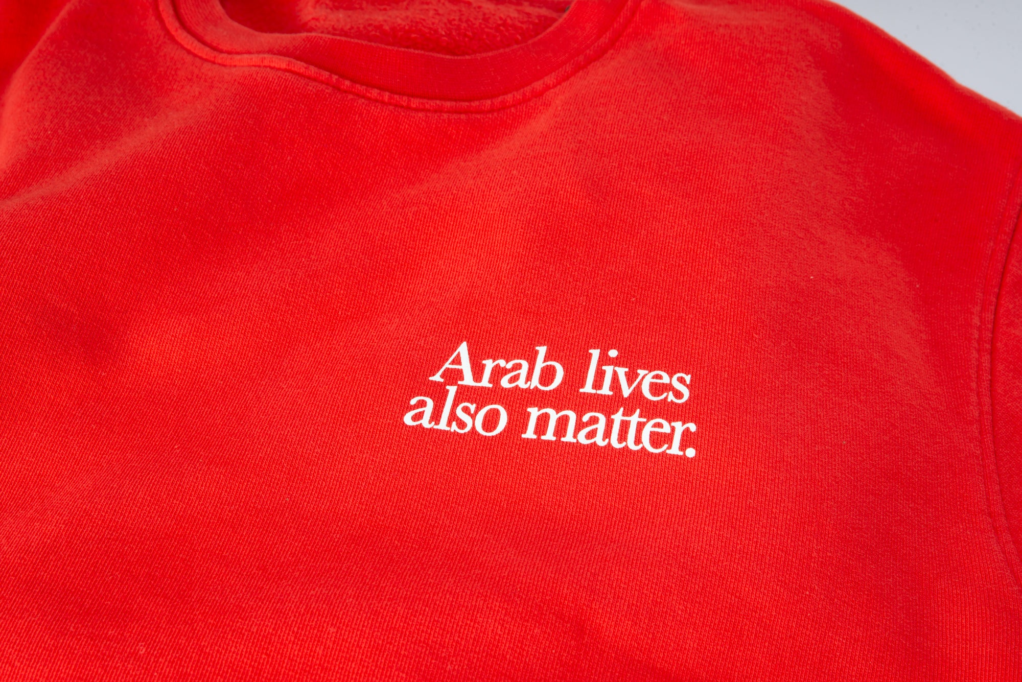 “Arab lives also matter” crewneck sweater