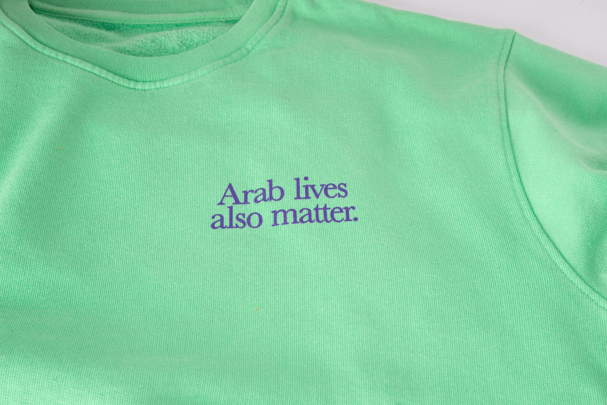 “Arab lives also matter” crewneck sweater