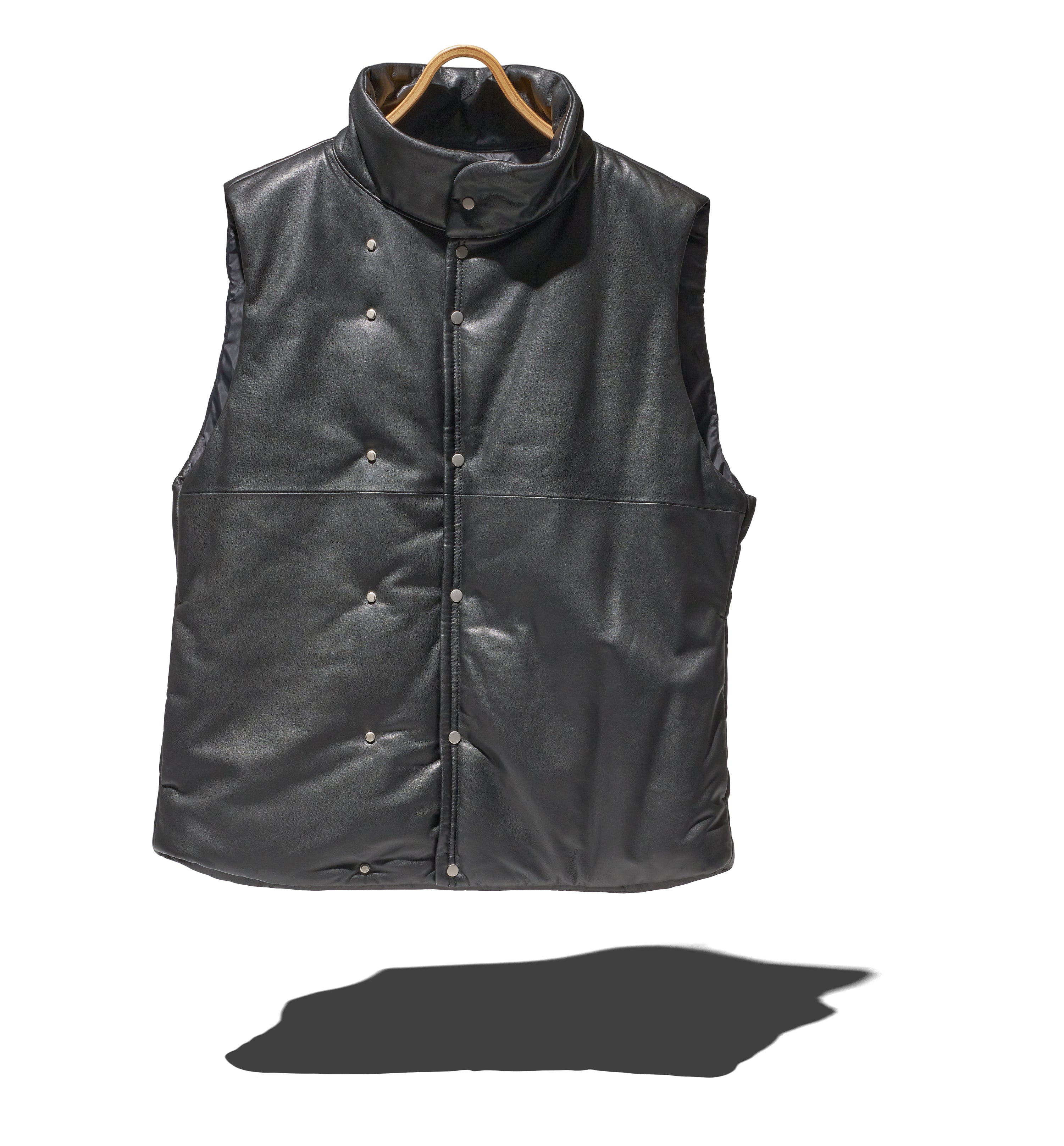 HIKER PUFF VEST SHEEP LEATHER