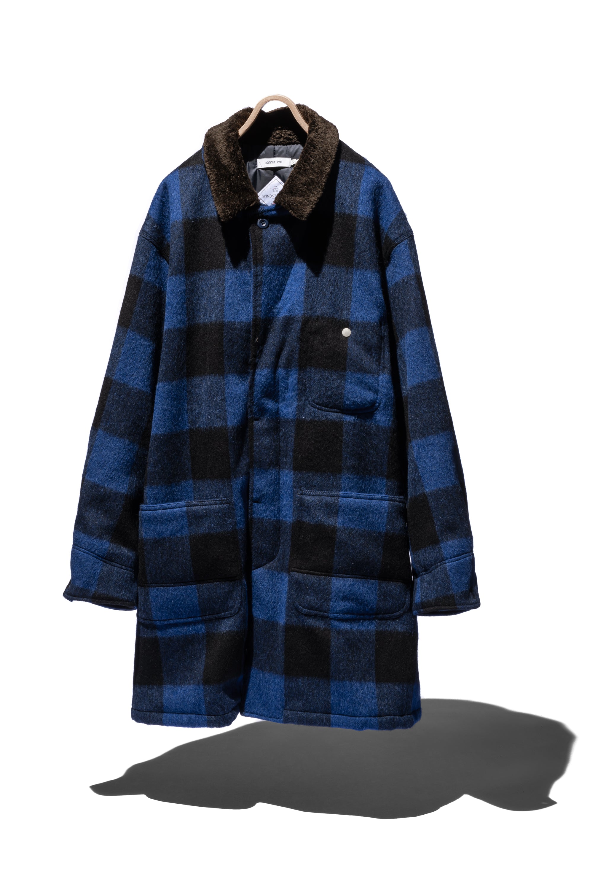Rancher Long Coat W/P/N/A Wool Dobby Buffalo Check with GORE-TEX Windstopper