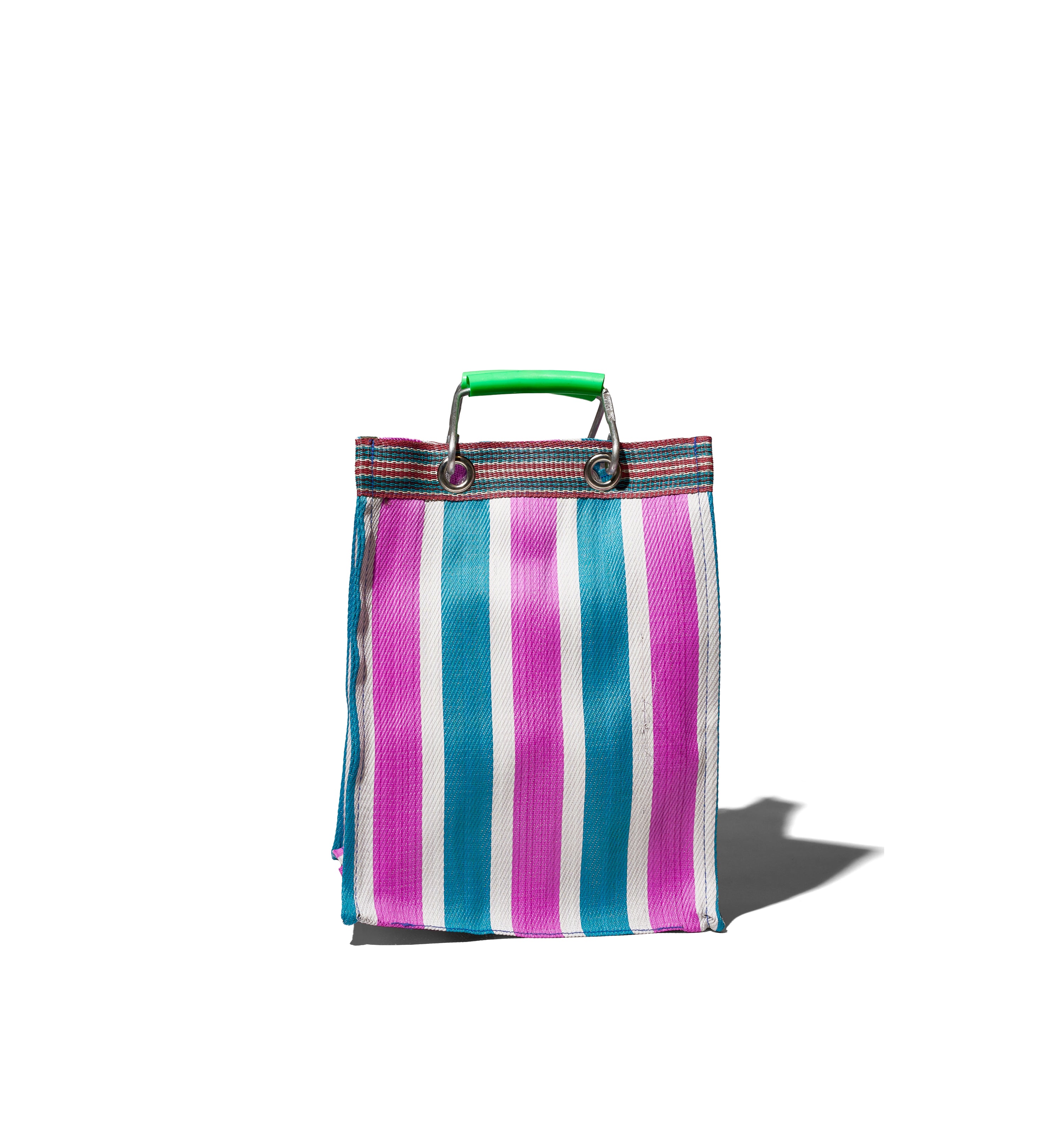 RECYCLED PLASTIC STRIPE BAG RECT-D26/B