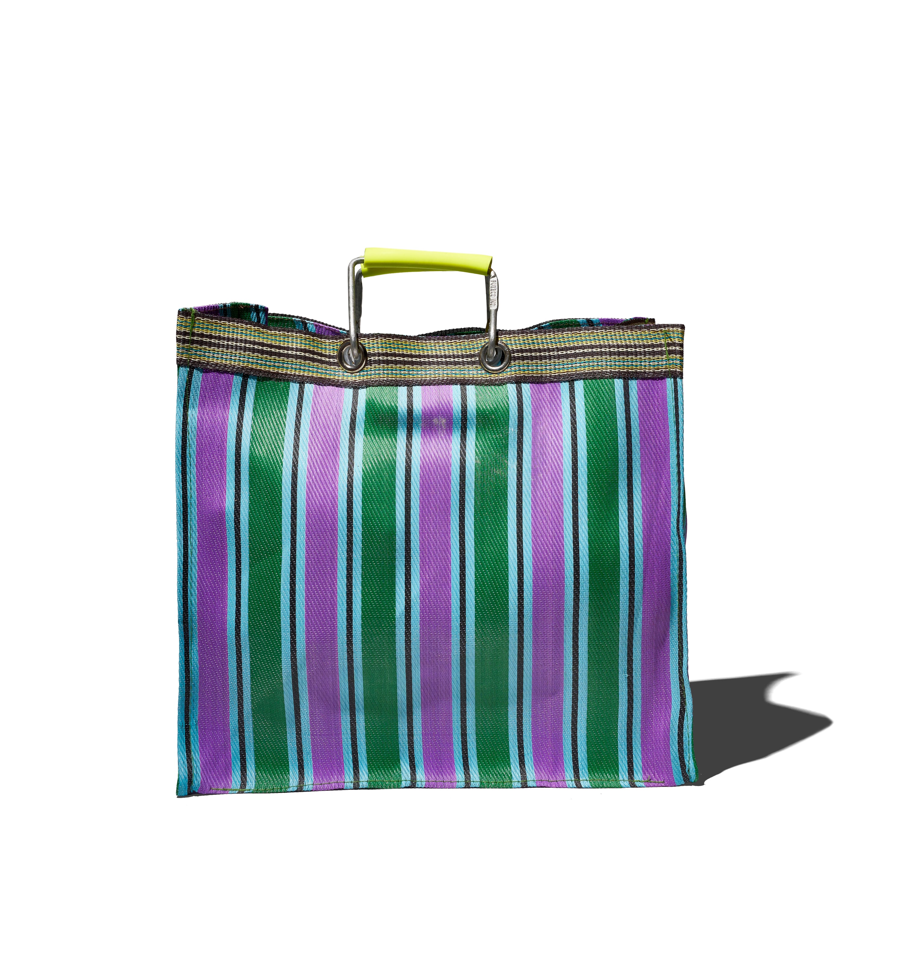 RECYCLED PLASTIC STRIPE BAG SQUARE/E