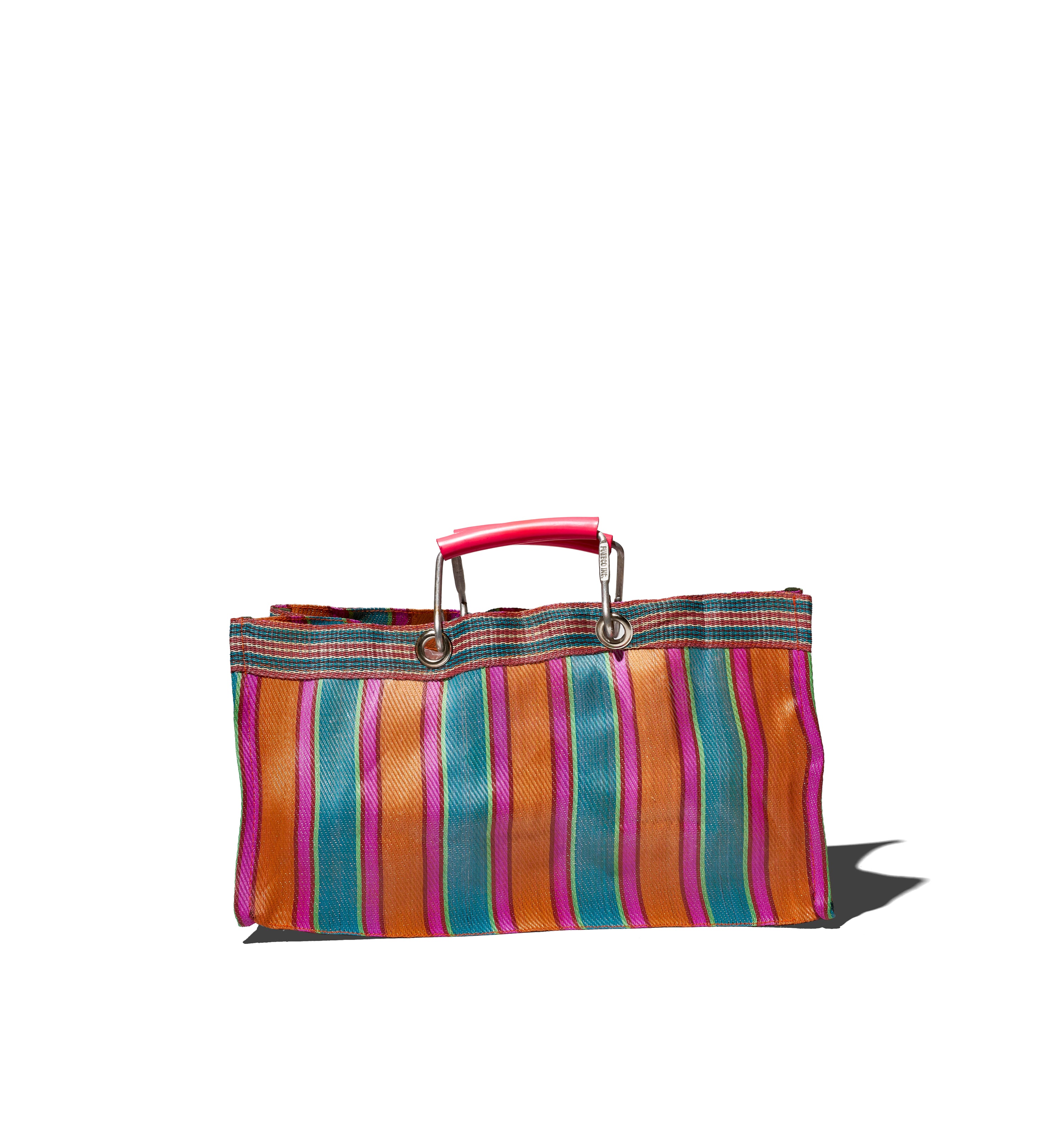 RECYCLED PLASTIC STRIPE BAG WIDE/F